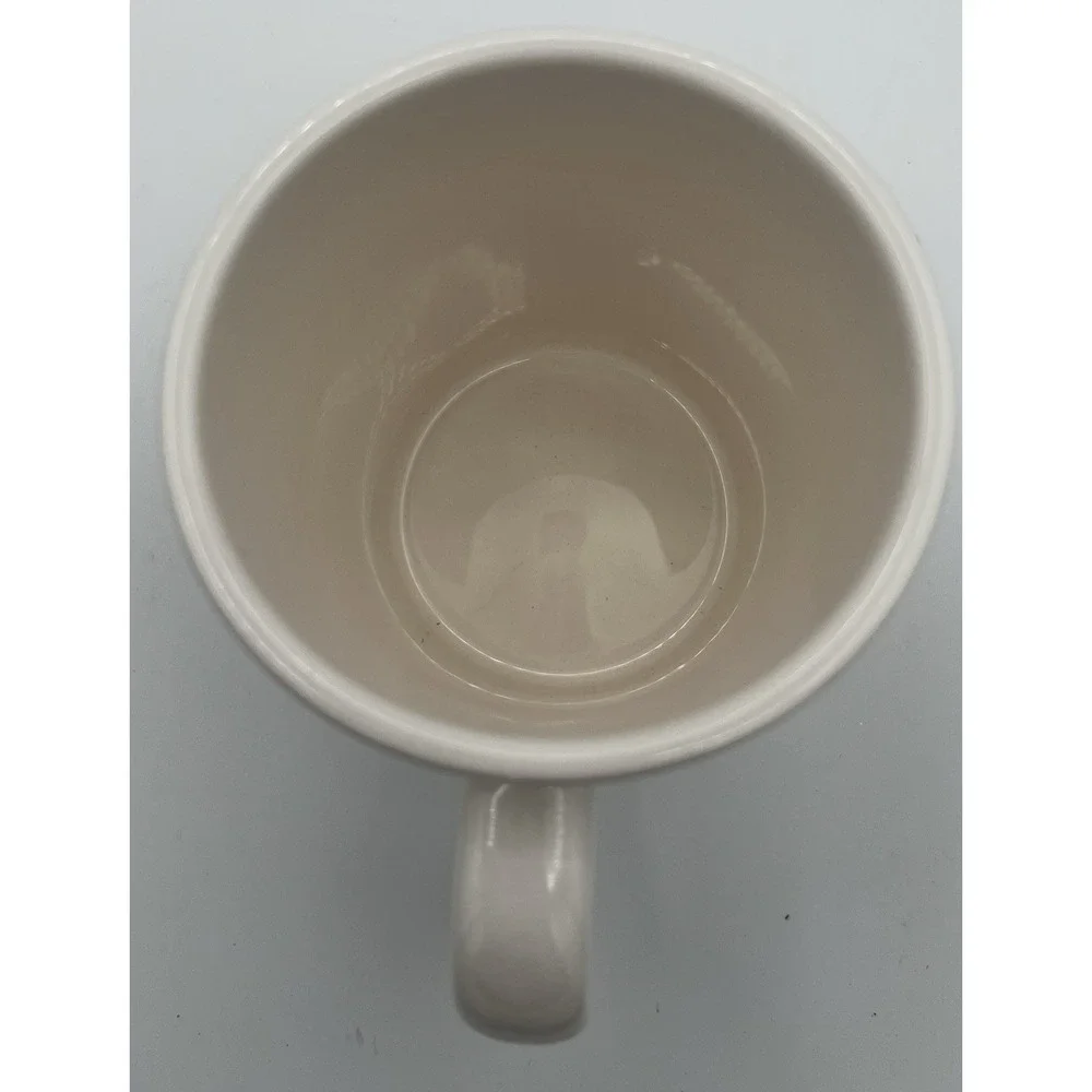 Pier 1 Grumpy Santa Cat Glasses Christmas Holiday Mug Cup Ironstone